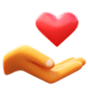 Hand with Heart Icon